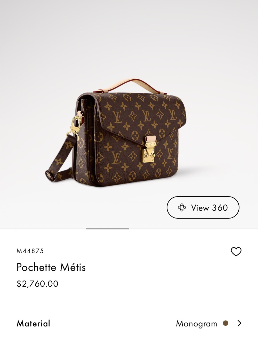 Louis Vuitton Pochette Métis Monogram Brown Crossbody Bag